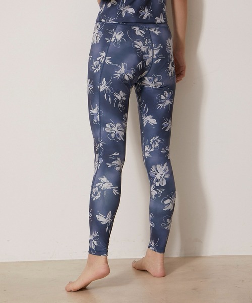 NERGY（ナージー）の「【skin wear】UV＆水陸両用＆保湿 CREORA 花柄スポーツレギンス（レギンス/スパッツ・レディース・ブルー/スミクロ/ブラック・S/M/L）」の14枚目の写真