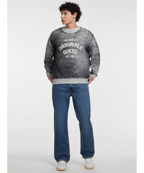 ケーエスケー様っ・:*+.\(( °ω° ))/.:+ GUESS Originals Reverse Printed Sweater ニット セーター | GUESS