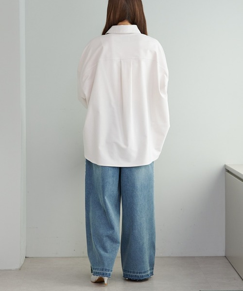 PUAL CE CIN(ピュアルセシン)の「オックスフォードダブルポケットシャツ(シャツ/ブラウス・レディース・ベージュ/ブルー・FREE)」の20枚目の写真