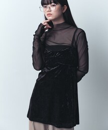 CODE A | CODE A｜cut out velour camisole(タンクトップ)