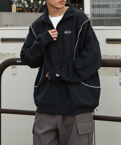 コンフォータブルリーズン　ハーフジップ　スウェット　L ブラック　カンガルー 楽天市場】KANGOL カンゴール トレーナー スウェット ハーフ