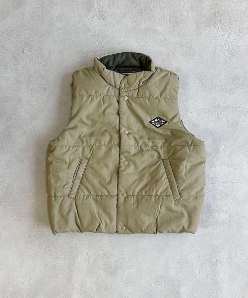 Life Support Products（ライフサポートプロダクツ）の「スタンドカラーキルトベスト（ベスト・キッズ・ベージュ/オレンジ/ブラック/ブルー・100/110/120/130/140/150/90）」の2枚目の写真