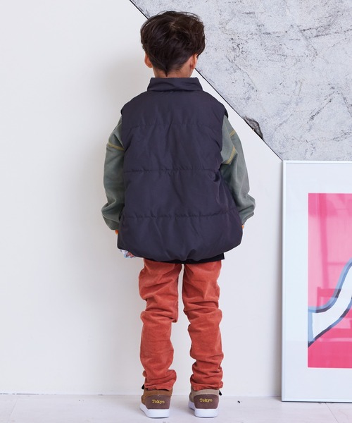 Life Support Products（ライフサポートプロダクツ）の「スタンドカラーキルトベスト（ベスト・キッズ・ベージュ/オレンジ/ブラック/ブルー・100/110/120/130/140/150/90）」の11枚目の写真