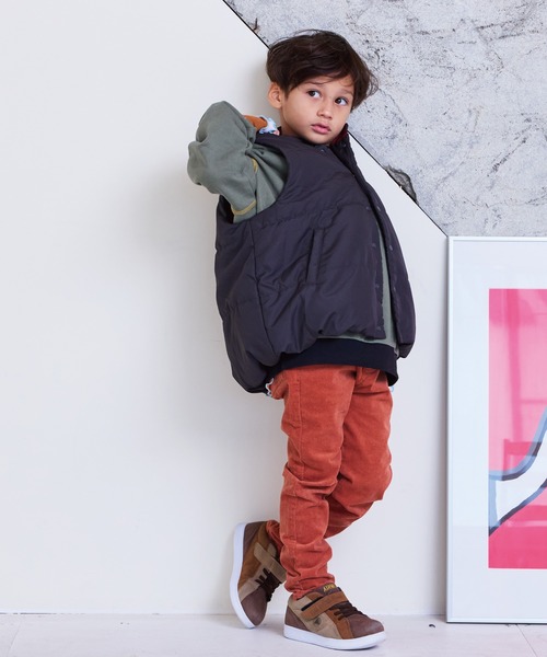 Life Support Products（ライフサポートプロダクツ）の「スタンドカラーキルトベスト（ベスト・キッズ・ベージュ/オレンジ/ブラック/ブルー・100/110/120/130/140/150/90）」の10枚目の写真