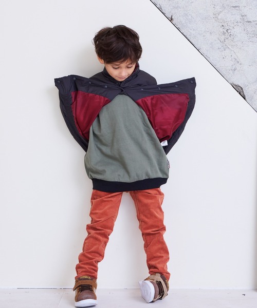 Life Support Products（ライフサポートプロダクツ）の「スタンドカラーキルトベスト（ベスト・キッズ・ベージュ/オレンジ/ブラック/ブルー・100/110/120/130/140/150/90）」の8枚目の写真