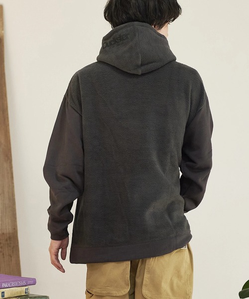 ゴースローキャラバンプルオーバー パーカー 裏起毛グレー Sサイズ go slow caravan 裏起毛フルムーンジップパーカーWEB限定