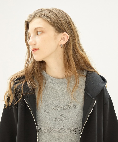 LE SOUK HOLIDAY(ルスークホリデー)の「ダンボールジップパーカー(パーカー・レディース・ブラック/チャコールグレー・M/L)」の6枚目の写真