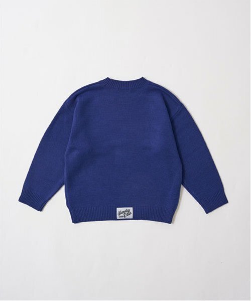 b・ROOM（ビールーム）の「カレッジロゴセーター（ニット/セーター・キッズ・トップグレー/ブルー/キャメル/ブラック/レッド・L(130-140)/M(110-120)）」の18枚目の写真