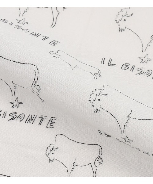 IL BISONTE（イルビゾンテ）の「IL BISONTE × 山口一郎 / BANDANA / 2024 AUTUMN WINTER（バンダナ/スカーフ・レディース・ブラック/ホワイト・FREE）」の7枚目の写真