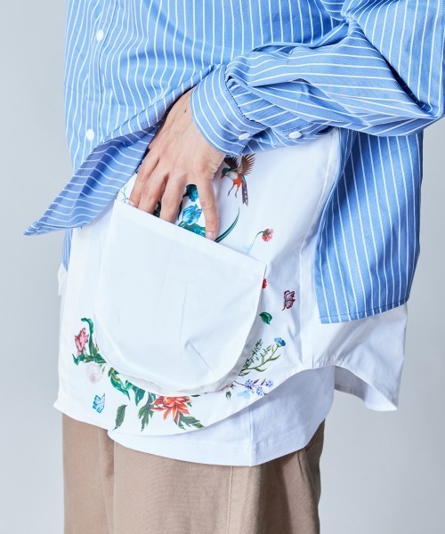 rehacer: Garden Stripe Shirt Jacket / ガーデン ストライプ シャツジャケット（シャツ/ブラウス）｜rehacer（レアセル）