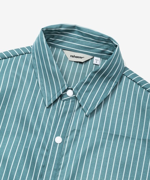 rehacer : Garden Stripe Shirt Jacket / ガーデン ストライプ シャツ