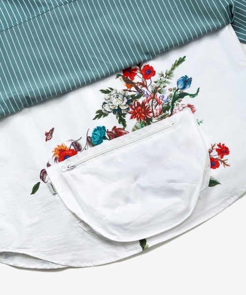 rehacer（レアセル）の「rehacer : Garden Stripe Shirt Jacket / ガーデン ストライプ シャツジャケット（シャツ/ブラウス・メンズ・グリーン/サックスブルー・SMALL/MEDIUM/LARGE/X-LARGE）」の16枚目の写真