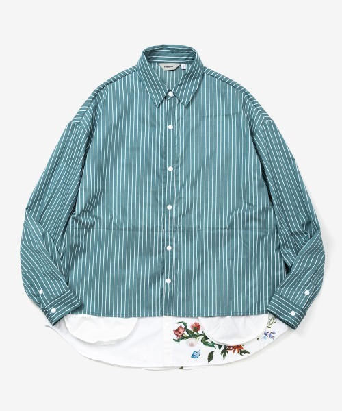 rehacer : Garden Stripe Shirt Jacket / ガーデン ストライプ