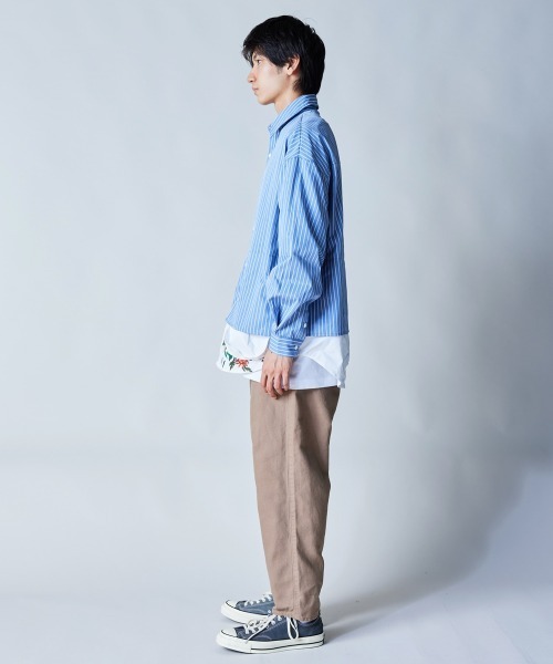 rehacer : Garden Stripe Shirt Jacket / ガーデン ストライプ シャツ