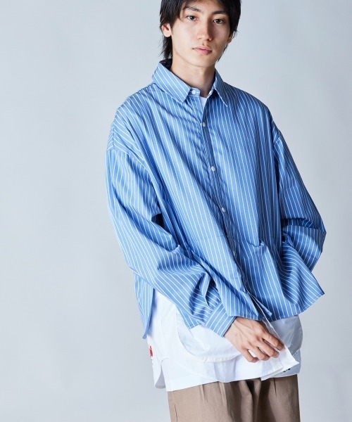 rehacer : Garden Stripe Shirt Jacket / ガーデン ストライプ シャツ