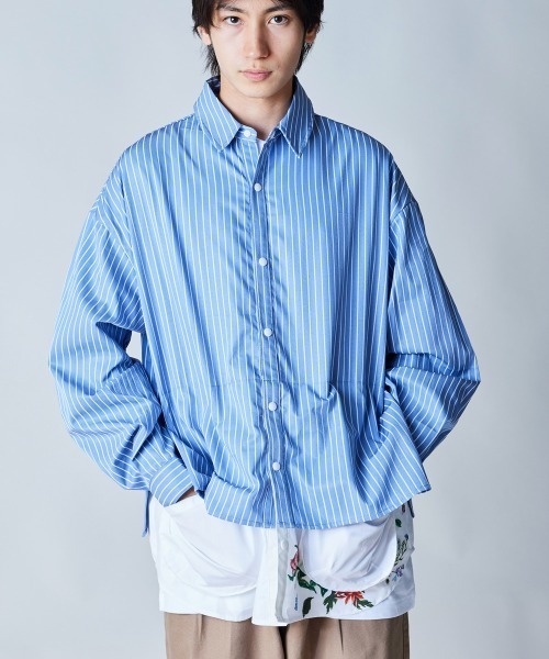 rehacer : Garden Stripe Shirt Jacket / ガーデン ストライプ シャツ