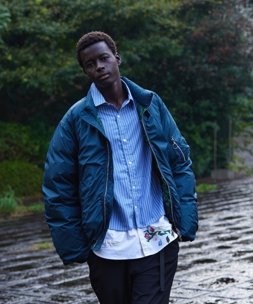 rehacer : Garden Stripe Shirt Jacket / ガーデン ストライプ シャツ