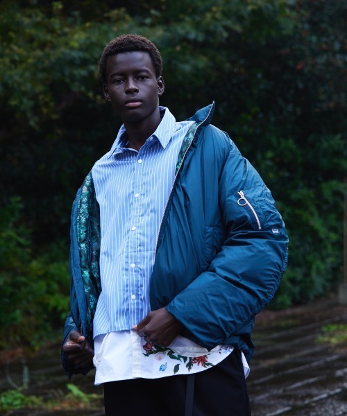 rehacer : Garden Stripe Shirt Jacket / ガーデン ストライプ シャツ