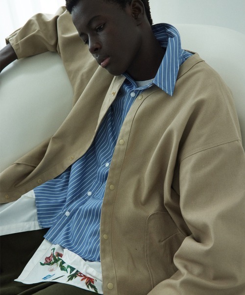 rehacer : Garden Stripe Shirt Jacket / ガーデン ストライプ シャツ