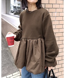 reca | 【ZOZOTOWN限定】裏起毛ペプラムスウェットトップス(スウェット)