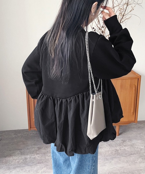 セール】【ZOZOTOWN限定】裏起毛ペプラムスウェットプルオーバー