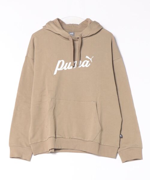 PUMA（プーマ）の「PUMA プーマ ウィメンズ ESS+ スクリプト 裏起毛 フーディー ESS+ Script Hoodie FL（パーカー・レディース・グリーン系その他/レッド系その他/ブラック系その他・SMALL/X-LARGE/LARGE/MEDIUM）」の13枚目の写真