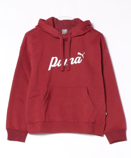 PUMA（プーマ）の「PUMA プーマ ウィメンズ ESS+ スクリプト 裏起毛 フーディー ESS+ Script Hoodie FL（パーカー・レディース・グリーン系その他/レッド系その他/ブラック系その他・SMALL/X-LARGE/LARGE/MEDIUM）」の16枚目の写真