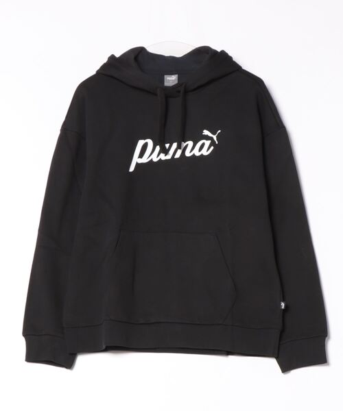 PUMA（プーマ）の「PUMA プーマ ウィメンズ ESS+ スクリプト 裏起毛 フーディー ESS+ Script Hoodie FL（パーカー・レディース・グリーン系その他/レッド系その他/ブラック系その他・SMALL/X-LARGE/LARGE/MEDIUM）」の10枚目の写真