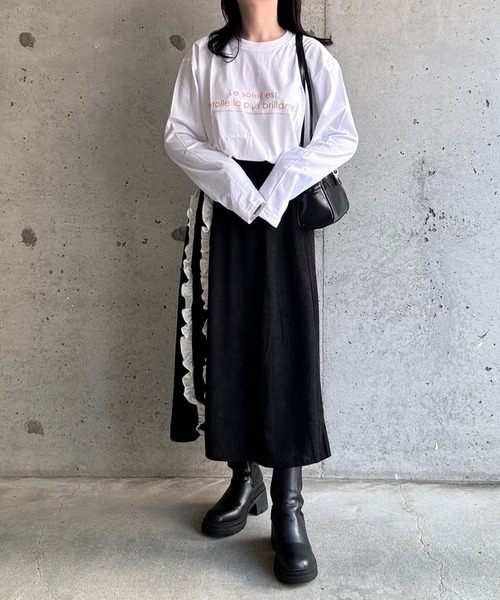 セール】オレンジロゴプリントロングTシャツ（Tシャツ