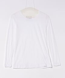 スーピマコットン強撚天竺ロゴ刺繍長袖カットソー