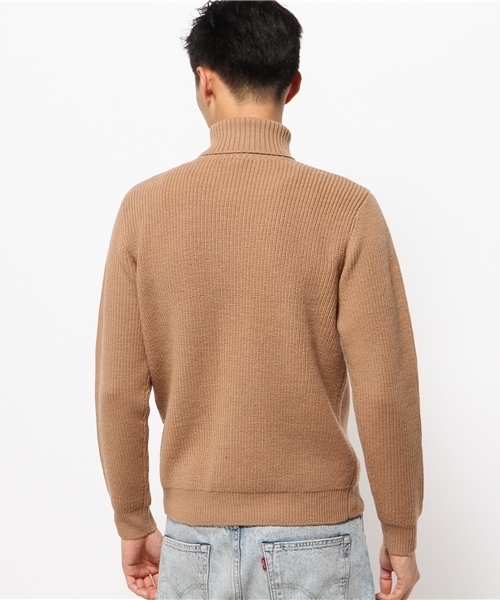 URBAN RESEARCH（アーバンリサーチ）の「UR ウール片畦タートルネック（ニット/セーター・メンズ・カーキ/ベージュ/ネイビー/オフホワイト/グレー/バーガンディー・MEDIUM/LARGE）」の8枚目の写真
