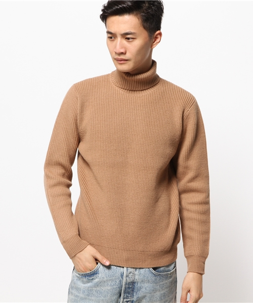 URBAN RESEARCH（アーバンリサーチ）の「UR ウール片畦タートルネック（ニット/セーター・メンズ・カーキ/ベージュ/ネイビー/オフホワイト/グレー/バーガンディー・MEDIUM/LARGE）」の17枚目の写真