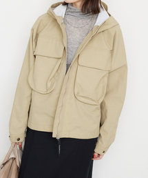 美品 SLOBE IENA ブルゾン ベージュ 23AW スローブイエナ SLOBE IENA フロントジップショートブルゾン