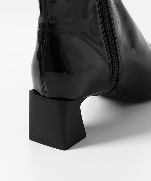 SENSE OF PLACE by URBAN RESEARCH（センスオブプレイスバイアーバンリサーチ）の「『抗菌』『消臭』スクエアトゥエナメルブーツ（ブーツ・レディース・キャメル/ブラック・MEDIUM/SMALL/LARGE）」の13枚目の写真