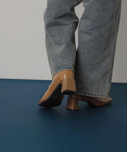 SENSE OF PLACE by URBAN RESEARCH（センスオブプレイスバイアーバンリサーチ）の「『抗菌』『消臭』スクエアトゥエナメルブーツ（ブーツ・レディース・キャメル/ブラック・MEDIUM/SMALL/LARGE）」の18枚目の写真