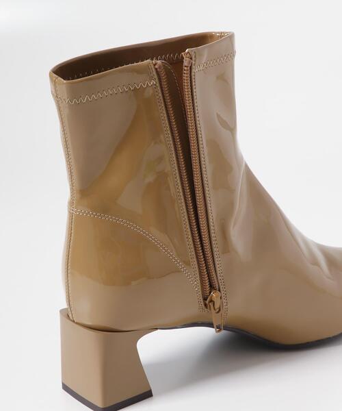 styling/＊スクエアトゥ パテントエナメル乗馬ブーツS 楽天市場】【取寄】ショートブーツ レディース ブーツ 靴 シューズ