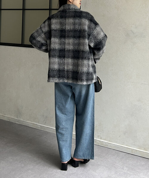 Thevon（ゼボン）の「シャギーダブルジップミドルブルゾン（ブルゾン・レディース・ライトグレー/アイボリー/ブラック・FREE）」の22枚目の写真