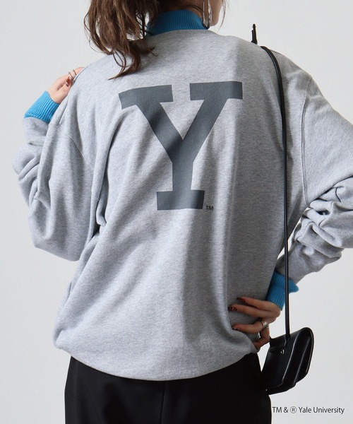 FUNALIVE(ファンアライブ)の「YALE DOUBLEーSIDED PRINTING CREW SWEAT ビックシルエット(スウェット・レディース・ヘザーグレー・M/L)」の8枚目の写真