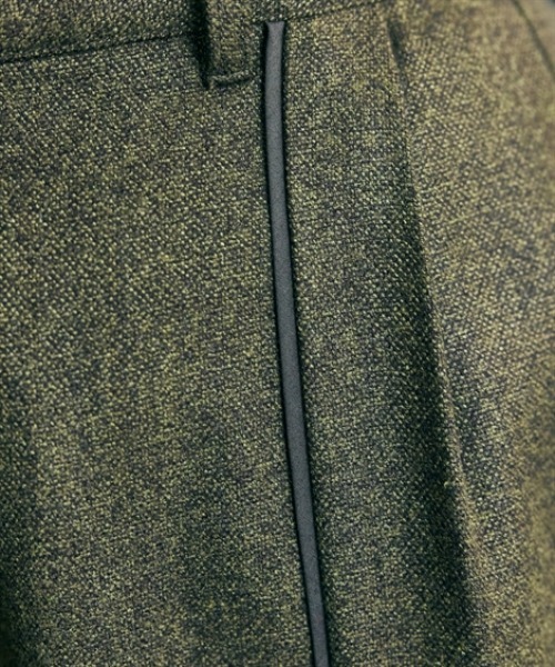 slattgir（スラットジール）の「高身長　ウールライクパイピングカーブパンツ（トールサイズ）Essenave（スラックス・レディース・ブラウン/グレー・3L/LL/L/M）」の6枚目の写真
