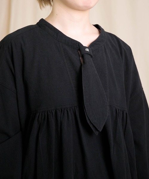 Brocante（ブロカント）の「[Brocante / ブロカント] バードクロｰシーチング フラールワンピース（ワンピース・レディース・ブラック/ホワイト/ライトグレー・2）」の21枚目の写真