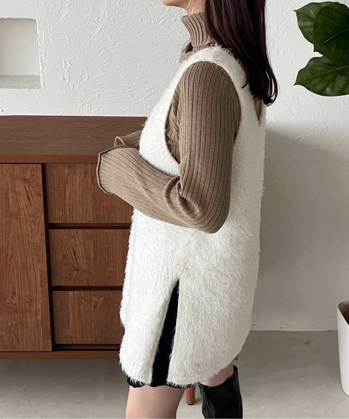 apres jour clair（アプレジュールクレア）の「【apres jour clair】ハイネックリブニット【ZOZOTOWN限定アイテム】（ニット/セーター・レディース・グレイッシュベージュ/アイボリー/ボルドー/ネイビー・フリー/X-LARGE）」の13枚目の写真