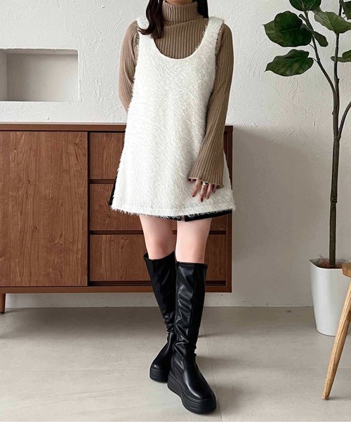 apres jour clair（アプレジュールクレア）の「【apres jour clair】ハイネックリブニット【ZOZOTOWN限定アイテム】（ニット/セーター・レディース・グレイッシュベージュ/アイボリー/ボルドー/ネイビー・フリー/X-LARGE）」の16枚目の写真