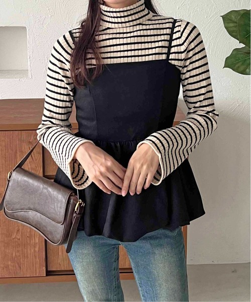 apres jour clair（アプレジュールクレア）の「【apres jour clair】ハイネックリブニット【ZOZOTOWN限定アイテム】（ニット/セーター・レディース・グレイッシュベージュ/アイボリー/ボルドー/ネイビー・フリー/X-LARGE）」の17枚目の写真