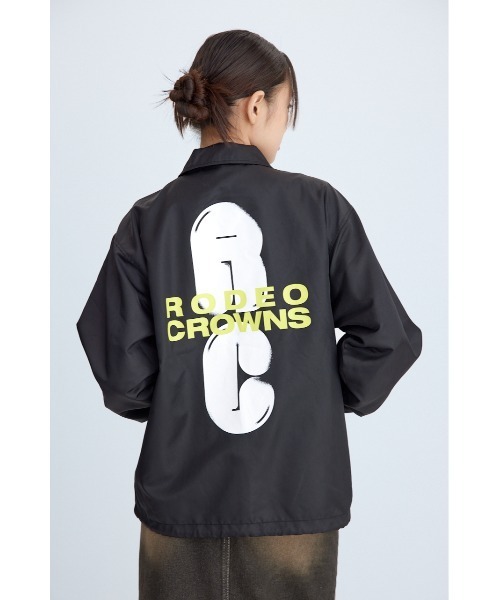 RODEO CROWNS WIDE BOWL（ロデオクラウンズワイドボウル）の「Balloon LOGO コーチジャケット（その他アウター・レディース・ブラック/ベージュ・MEDIUM/LARGE）」の5枚目の写真