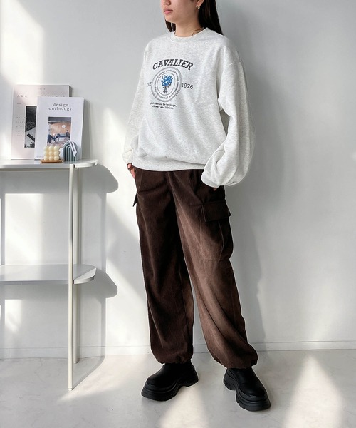 AS KNOW AS plus（アズノゥアズプラス）の「◇ドロスト付き らくらくカーゴパンツ（カーゴパンツ・レディース・アイボリー系/ブラック系/ブラウン系/レオパード・FREE）」の22枚目の写真