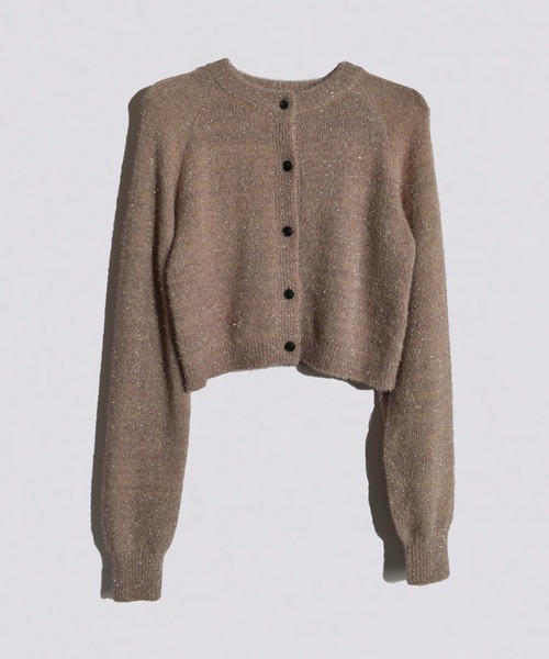 kiehtova(キエトヴァ)の「【kiehtova】GLITTER SHAGGY KNIT KTWR11(カーディガン/ボレロ・レディース・ブラック/グレー/ベージュ/アイボリー・FREE)」の13枚目の写真