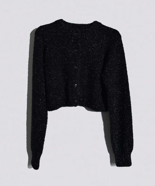 kiehtova(キエトヴァ)の「【kiehtova】GLITTER SHAGGY KNIT KTWR11(カーディガン/ボレロ・レディース・ブラック/グレー/ベージュ/アイボリー・FREE)」の12枚目の写真