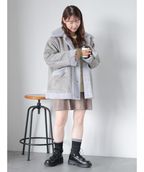 ehka sopo（エヘカソポ）の「エコムートンジャケット（ノーカラー