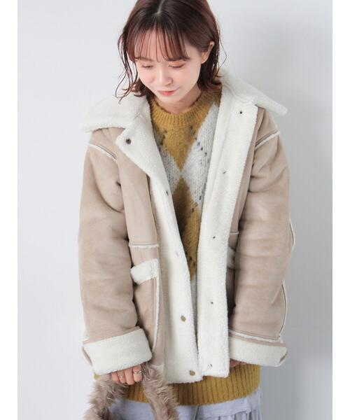 ehka sopo（エヘカソポ）の「エコムートンジャケット（ノーカラー