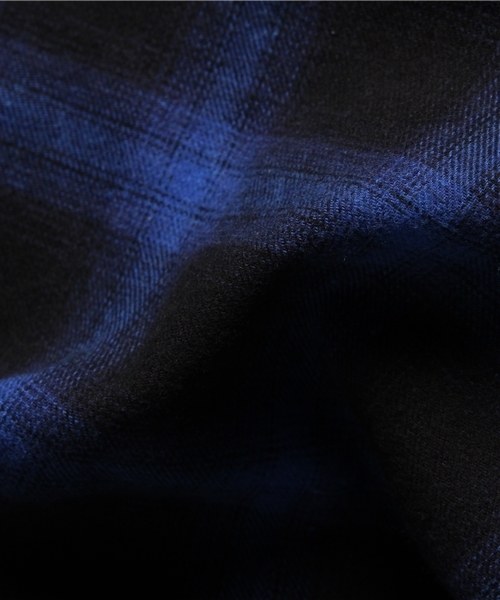 CIAOPANIC（チャオパニック）の「【Ciaopanic】　オンプレCKネルポンチョ（シャツ/ブラウス・メンズ・ブルー/レッド・LARGE/MEDIUM）」の6枚目の写真